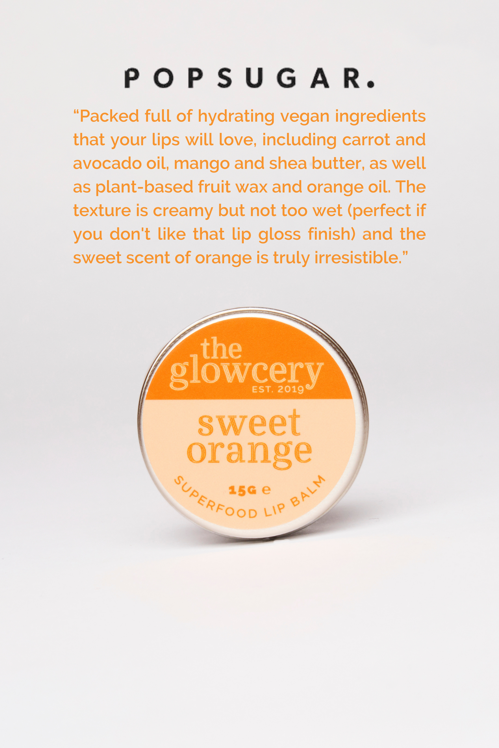Sweet Orange Superfood Natural Lip Balm