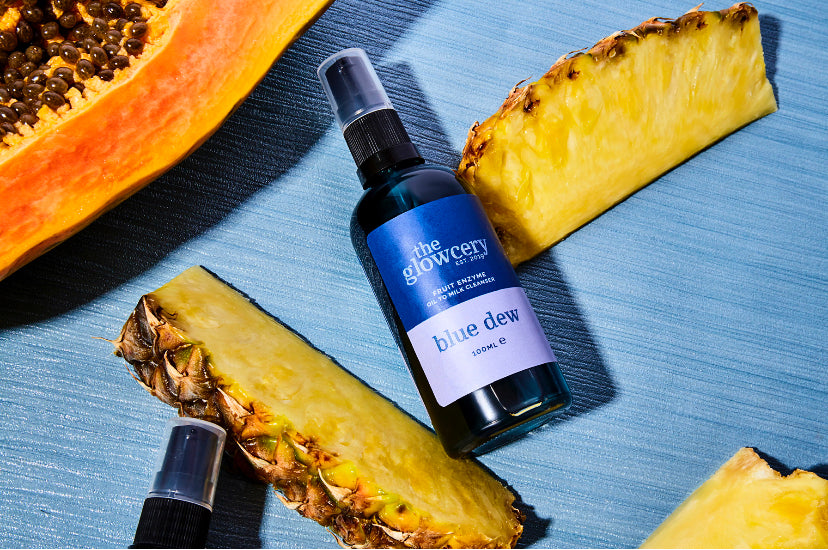The Glowcery Blue Dew Fruit Enzyme Oil To Milk Cleanser 