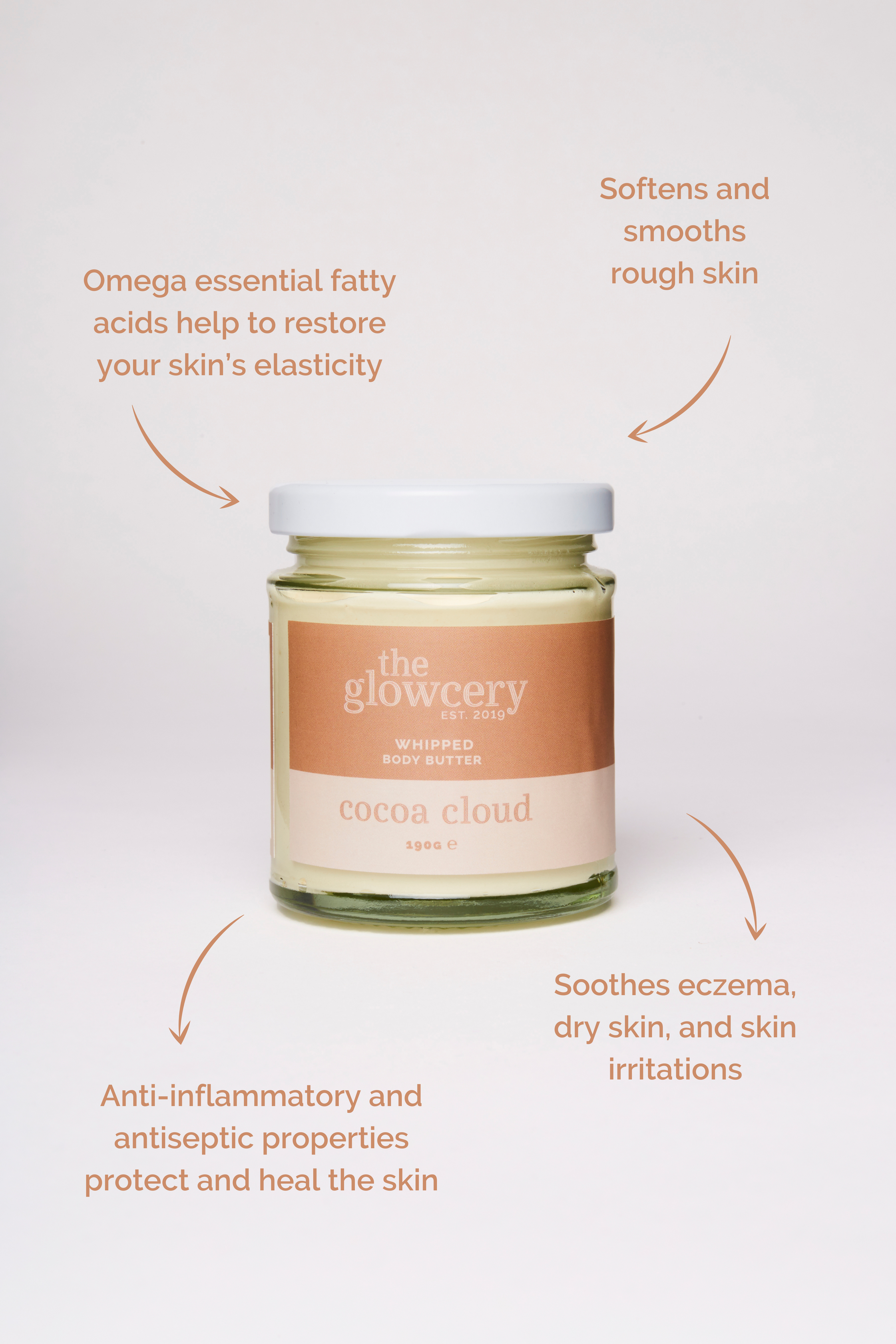 Cocoa Cloud Whipped Body Butter for eczema and dry skin hydration