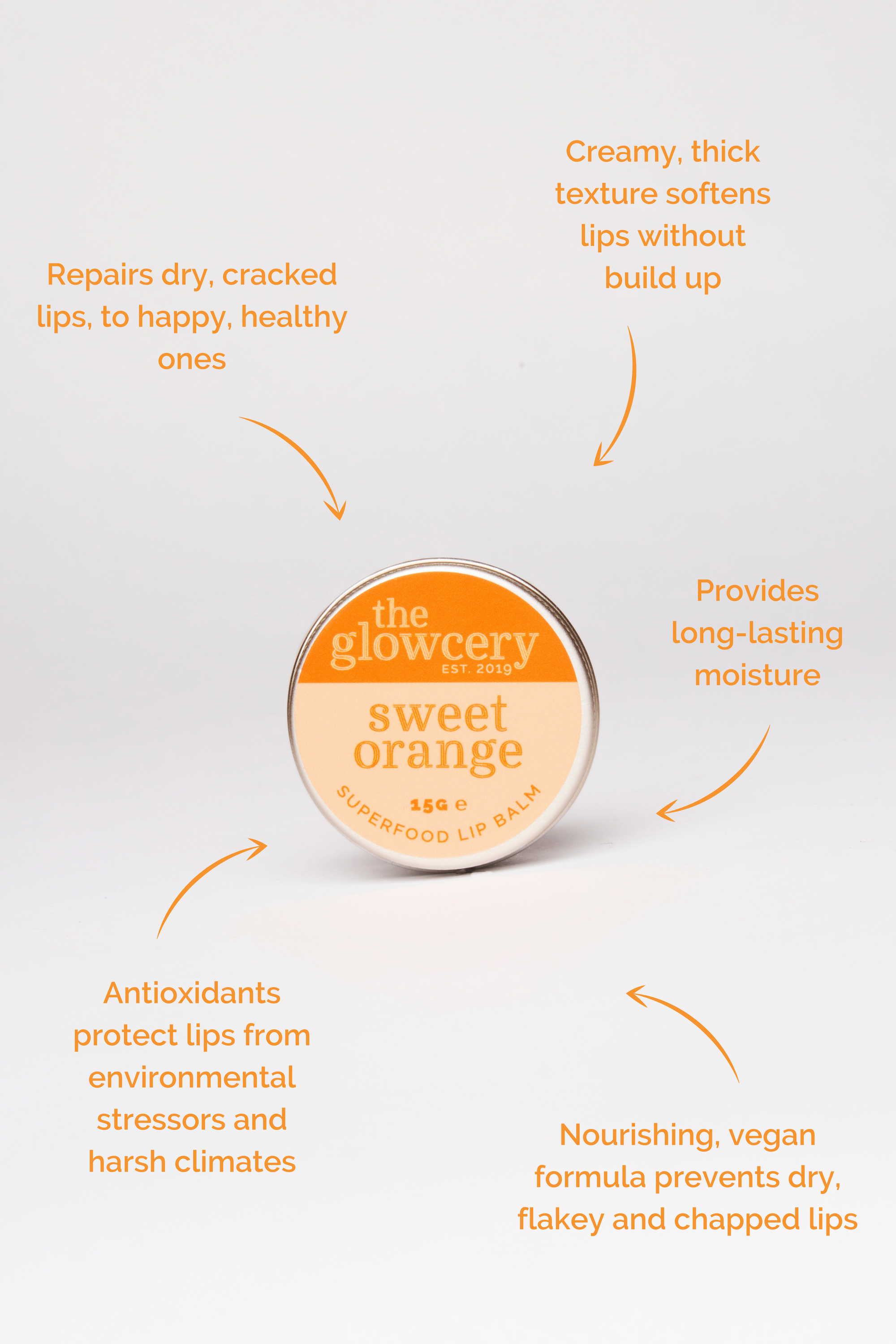 Sweet Orange Superfood Natural Lip Balm