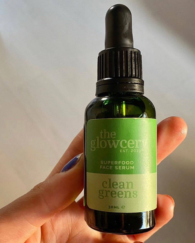 Clean Greens Superfood Facial Oil with hemp seed, broccoli and tamanu for glowing skin
